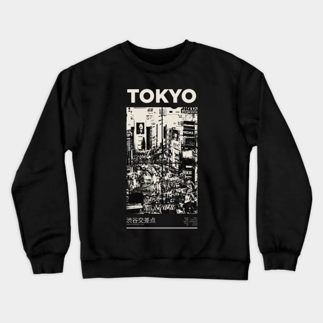 Shibuya Crossing Crewneck Sweatshirt by gnomeapple